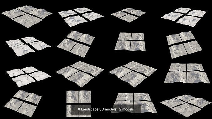 8 Landscape 3D models 3D Model Collection