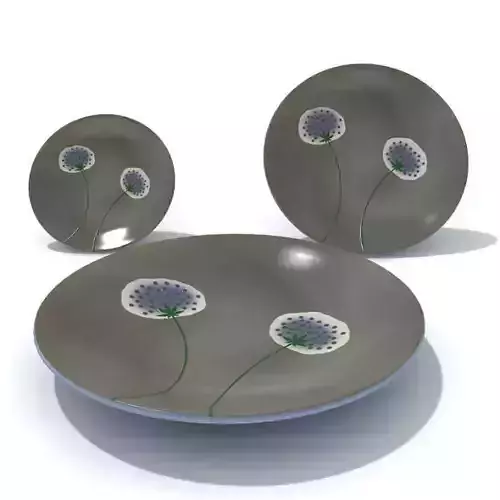 Dandelion Dish Set 3D model