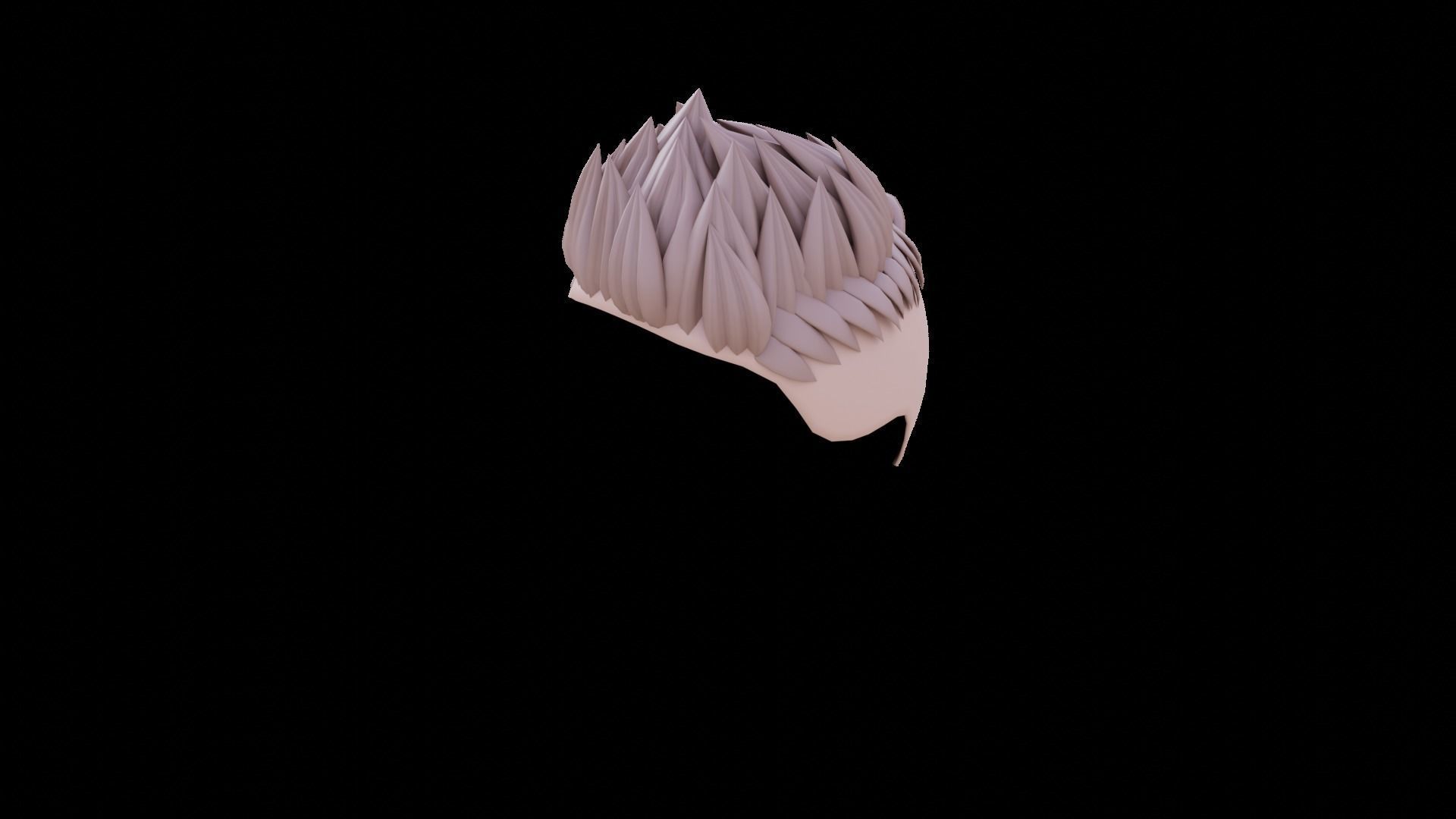 Base Haircuts 46-50 Low-poly 3D model_42