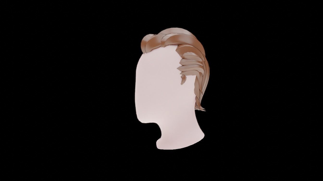 Base Haircuts 46-50 Low-poly 3D model_26