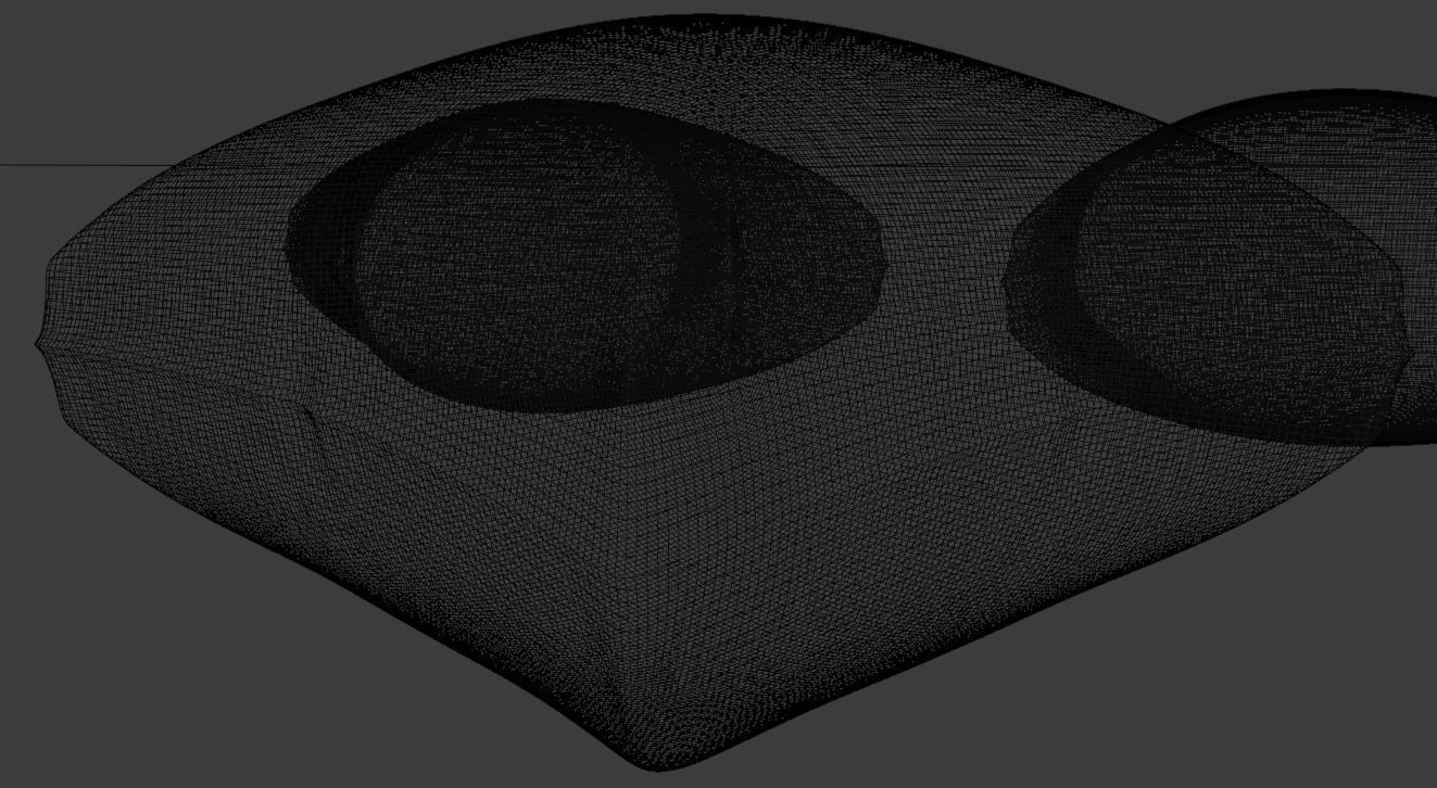 cushion 3D model two spheres Low-poly 3D model_5