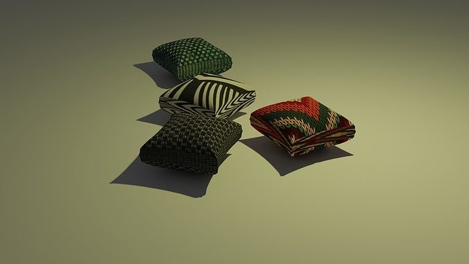 cushion 3D model two spheres Low-poly 3D model