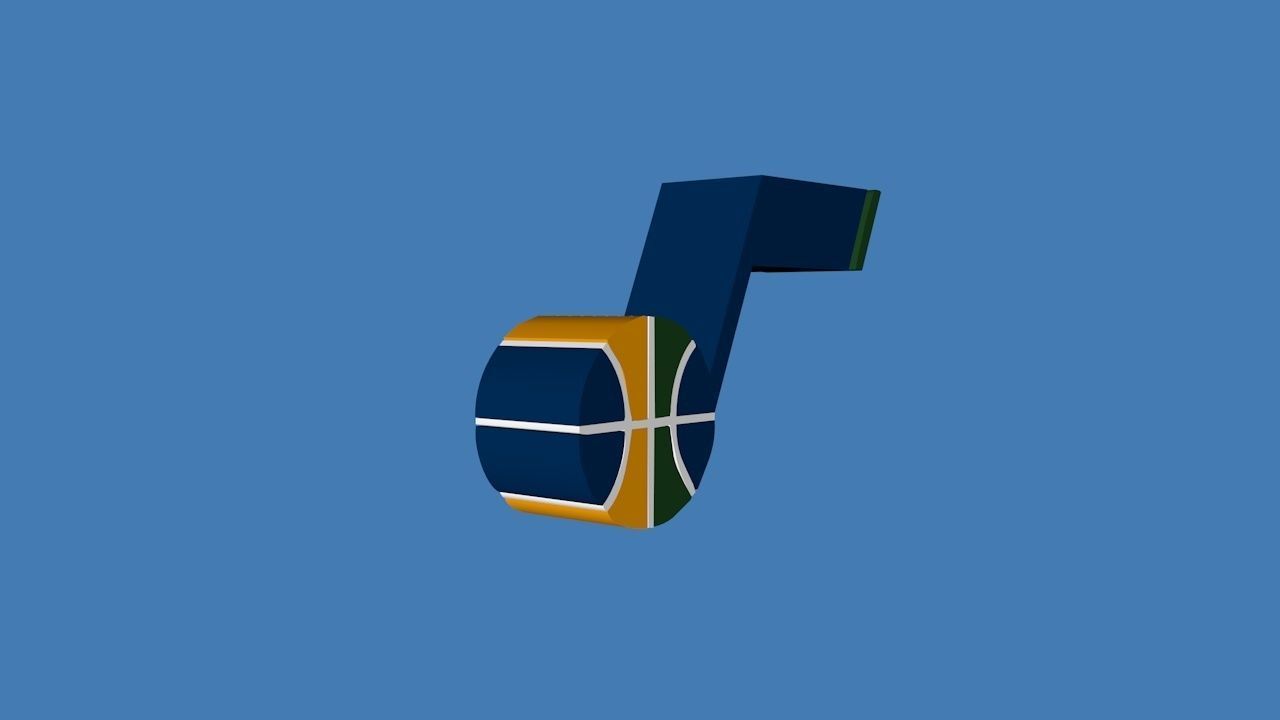 Utah Jazz Team Logo 3D model_2