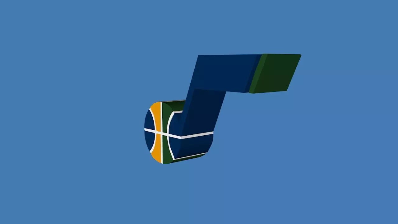 Utah Jazz Team Logo 3D model_0