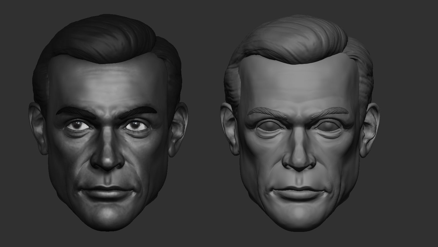 Sean Connery 007 Head sculpt for 3d printing 3D print model_4