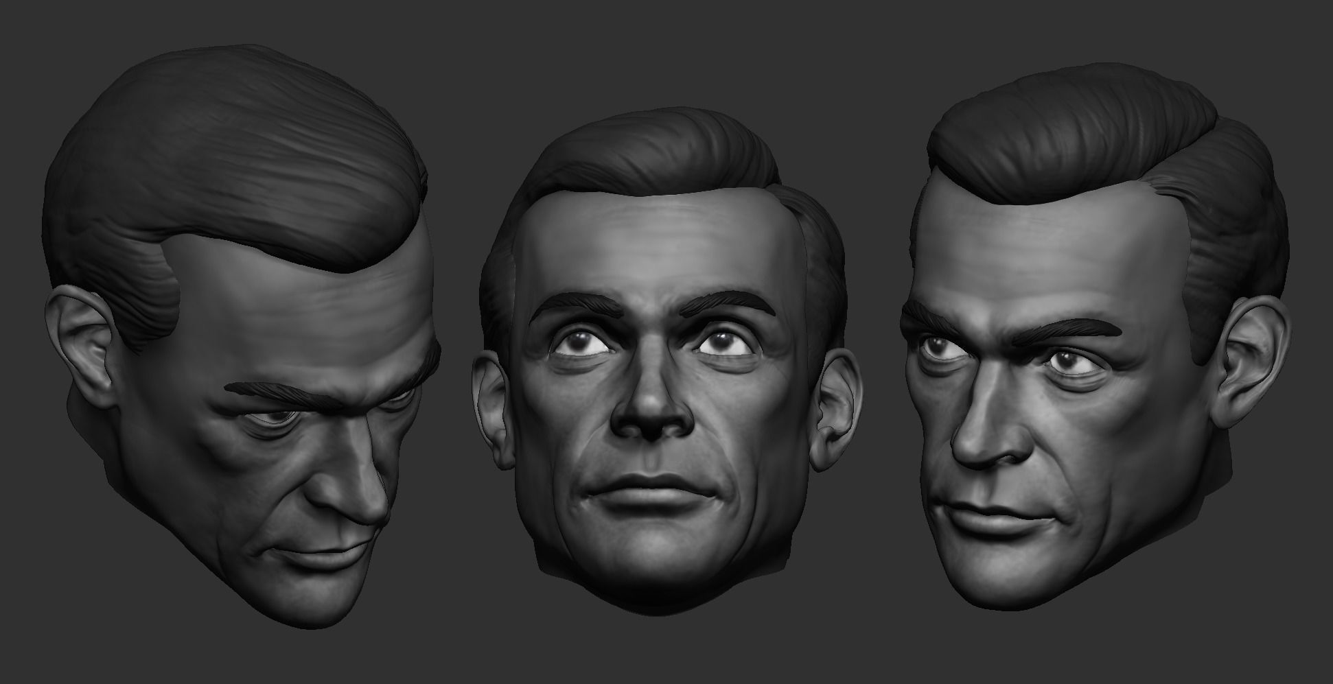 Sean Connery 007 Head sculpt for 3d printing 3D print model_2