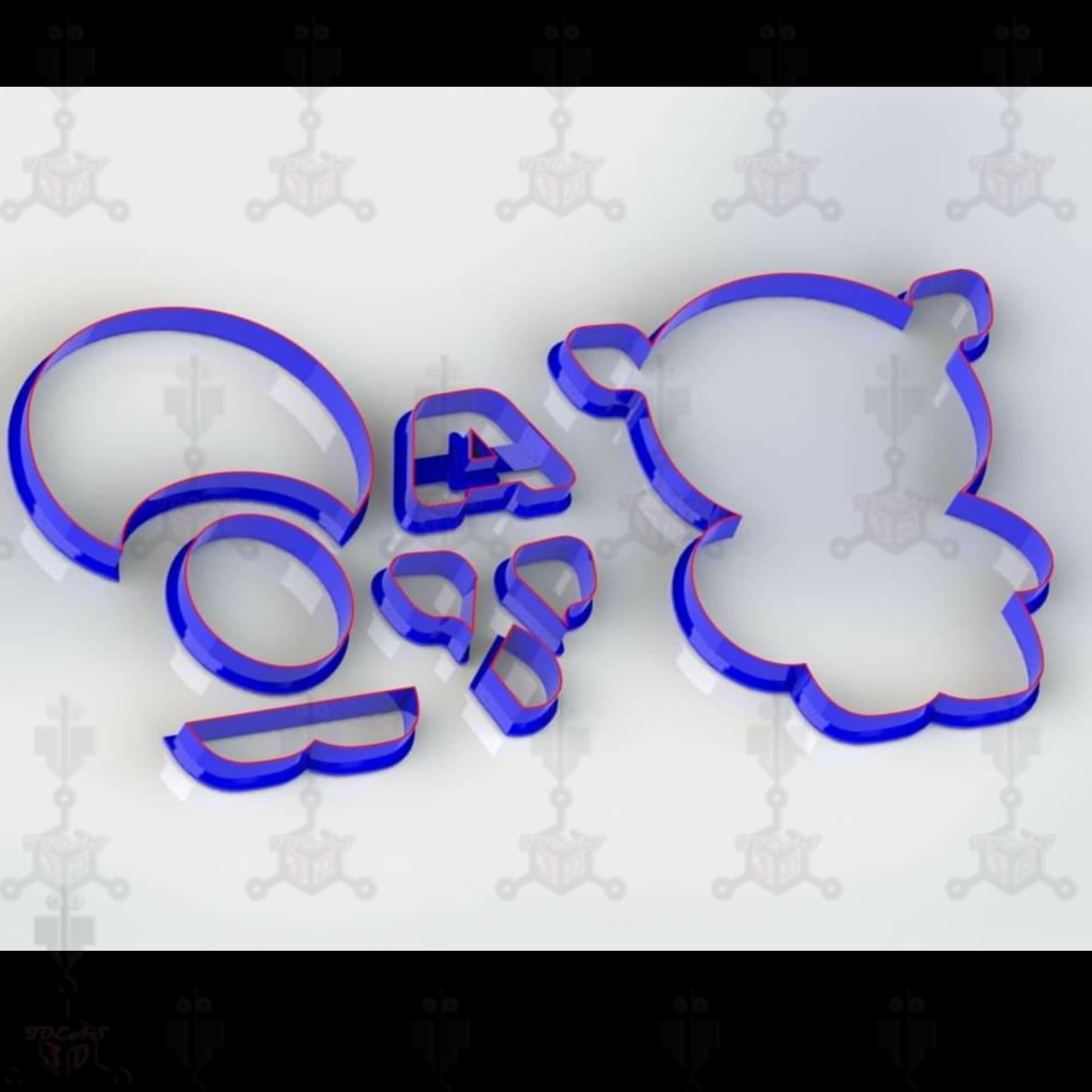 Cutter capitan america 3D print model_2