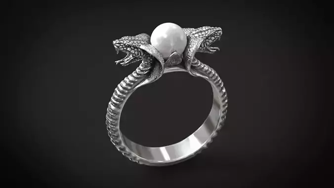 Ring cobra snakes pearl  3D print model