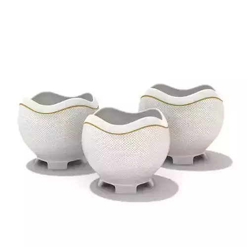 Three White Urns