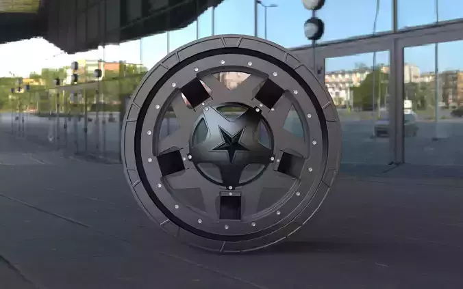 XD Series Rockstar RS3 Wheel  Matte Black Jeep 3D print model
