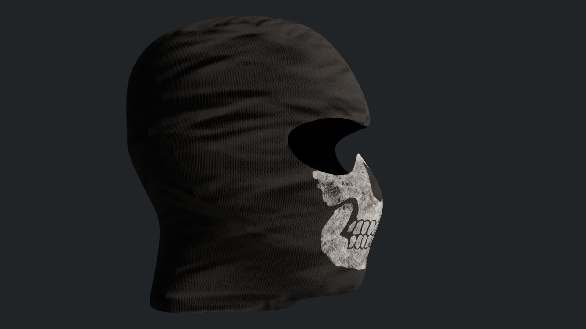 Ghost Mask  Low-poly 3D model_1