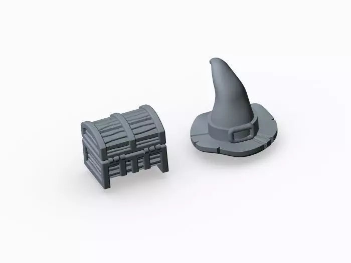 Chests and Hats tokens - Wiz-War  3D print model_0