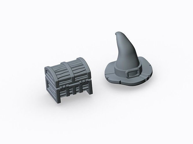 Chests and Hats tokens - Wiz-War  3D print model