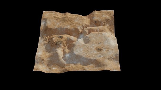 Landscape 3D model piece of rock 3D model