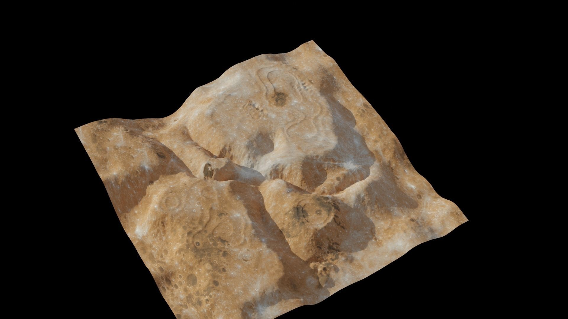 Landscape 3D model piece of rock 3D model_3