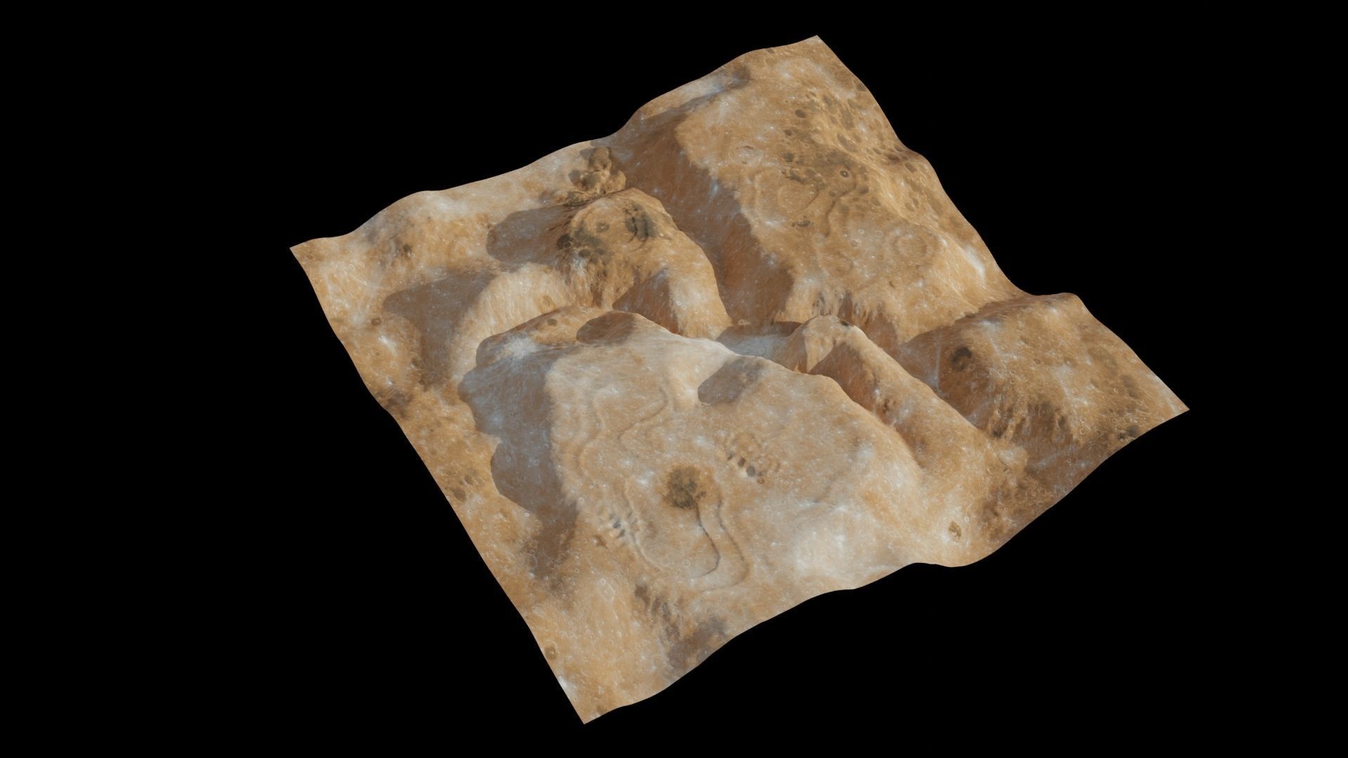 Landscape 3D model piece of rock 3D model_16