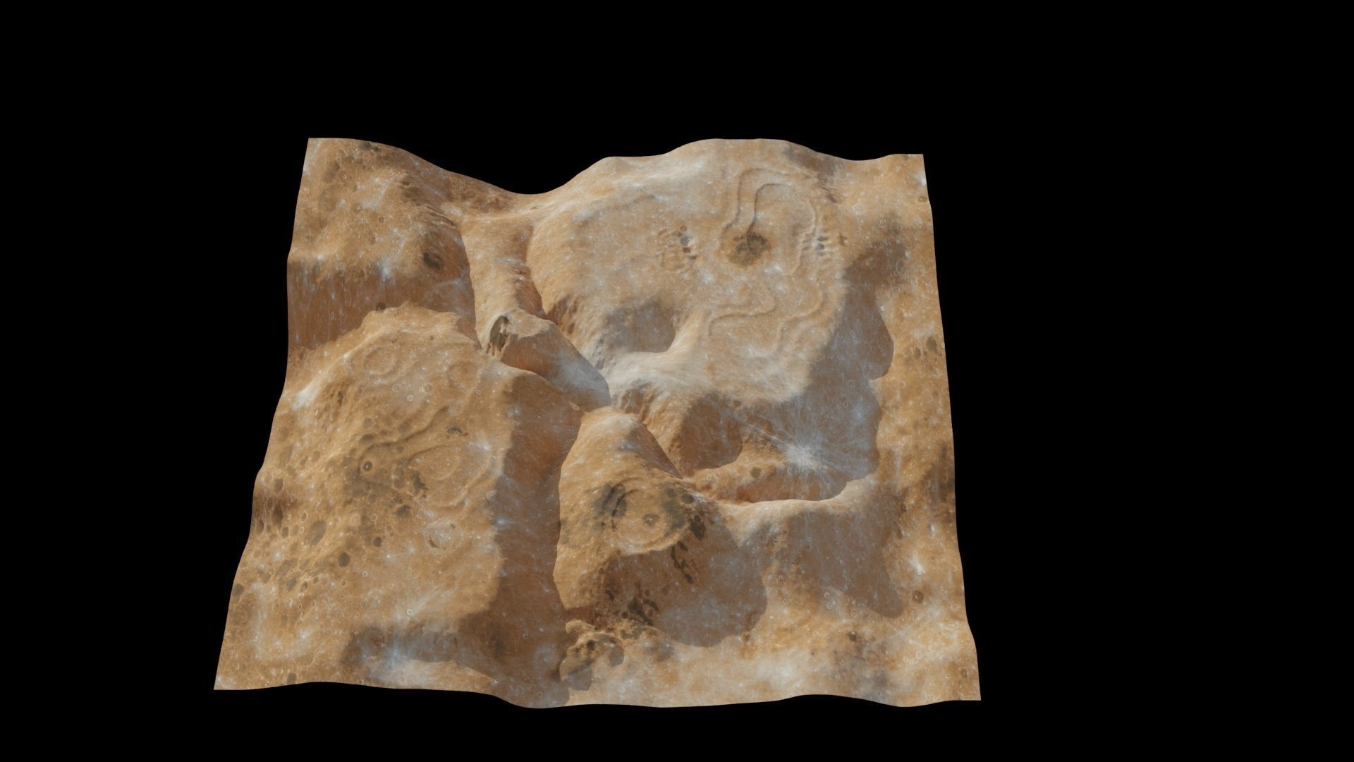 Landscape 3D model piece of rock 3D model_8