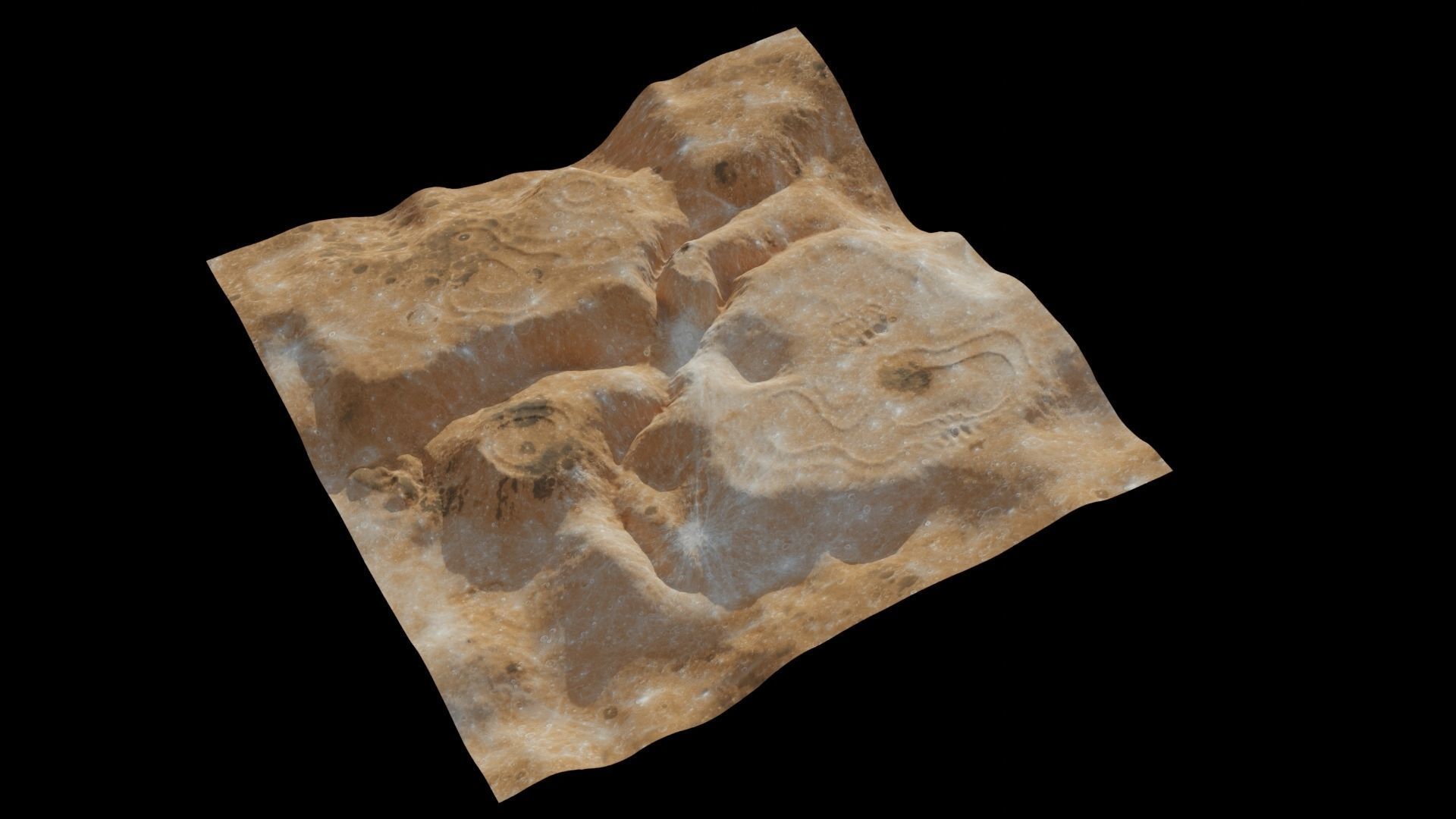 Landscape 3D model piece of rock 3D model_21