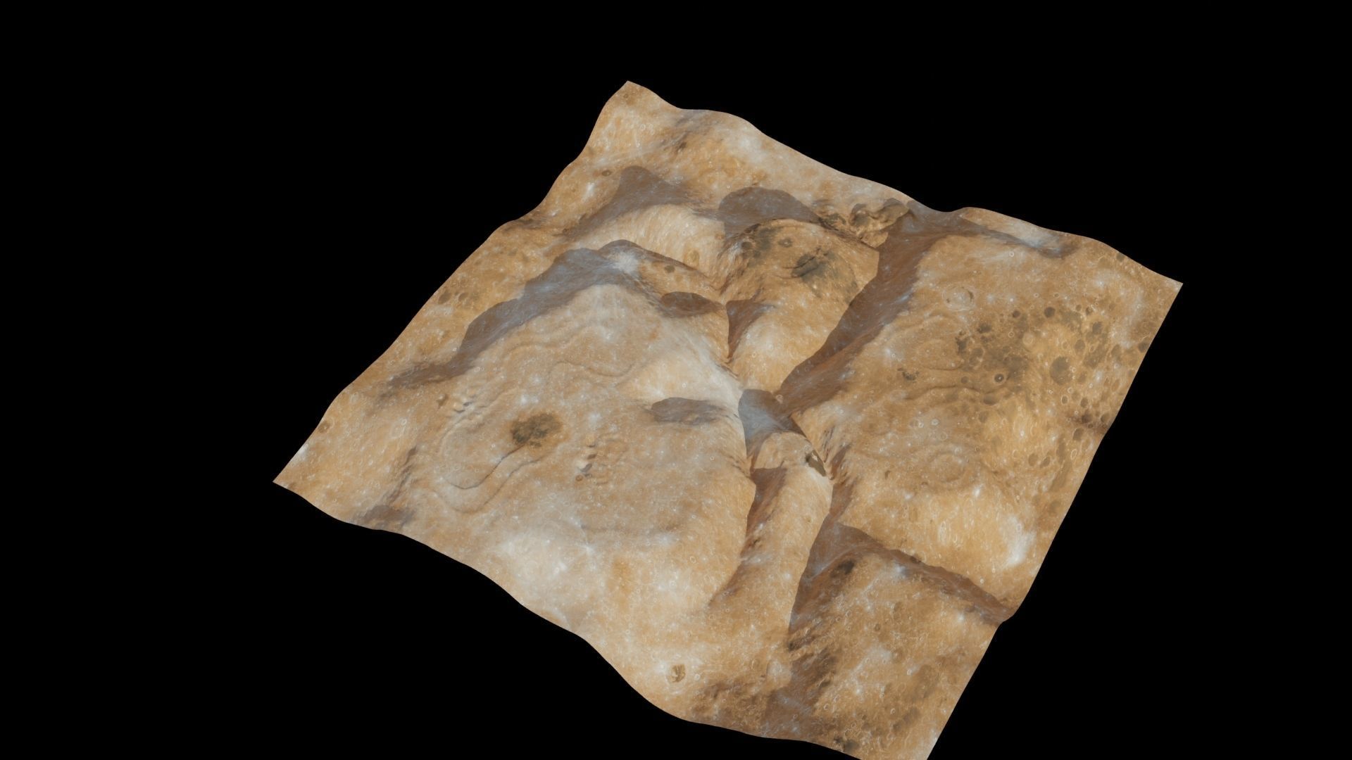 Landscape 3D model piece of rock 3D model_4