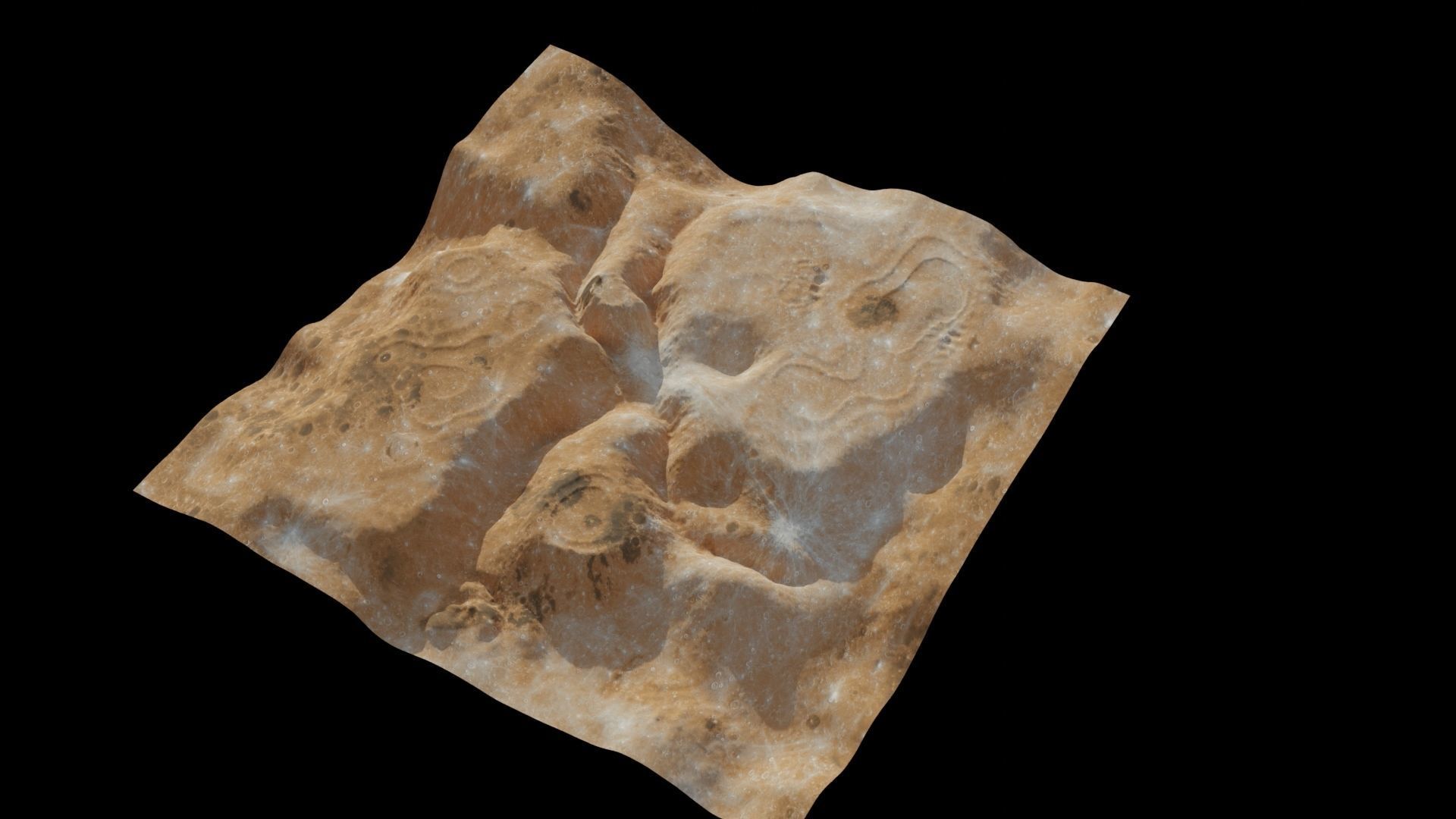 Landscape 3D model piece of rock 3D model_9