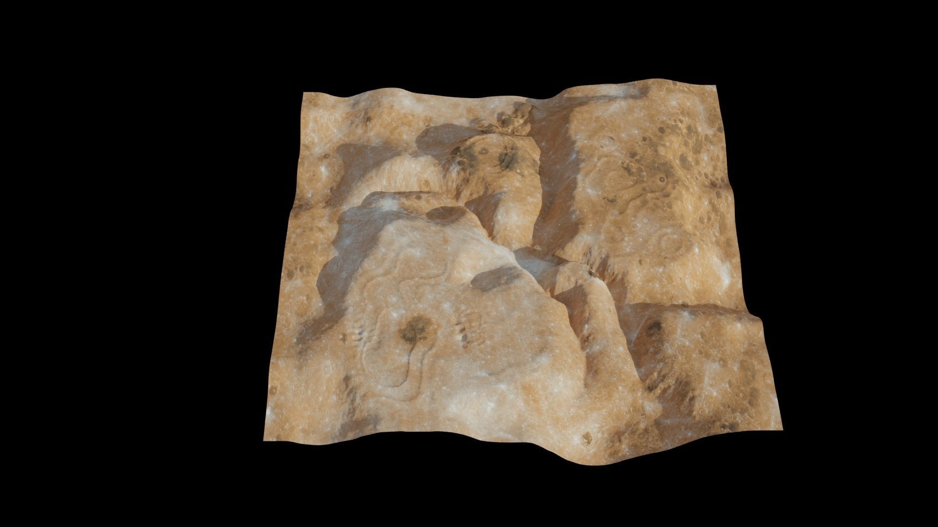 Landscape 3D model piece of rock 3D model_6