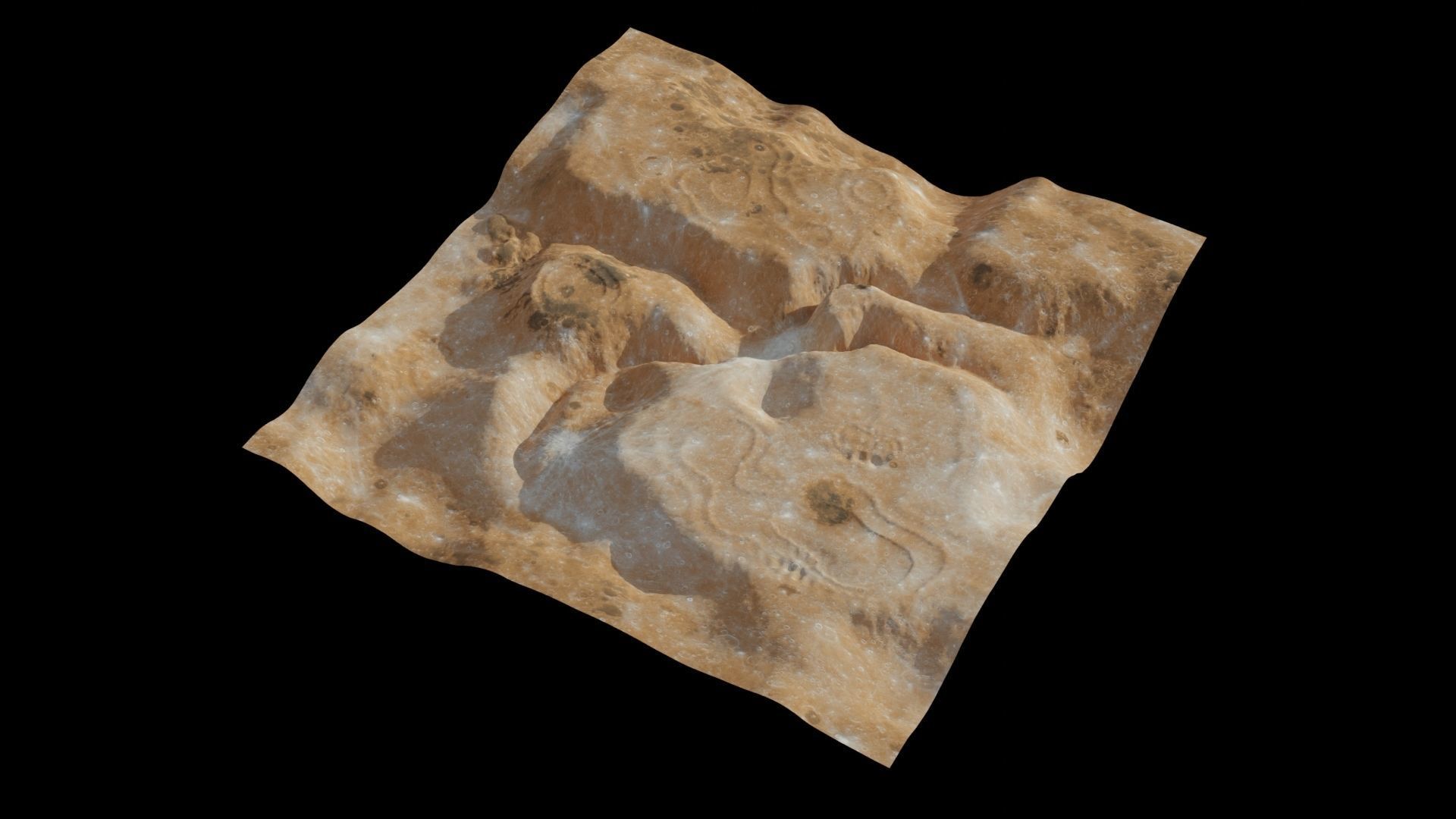 Landscape 3D model piece of rock 3D model_5