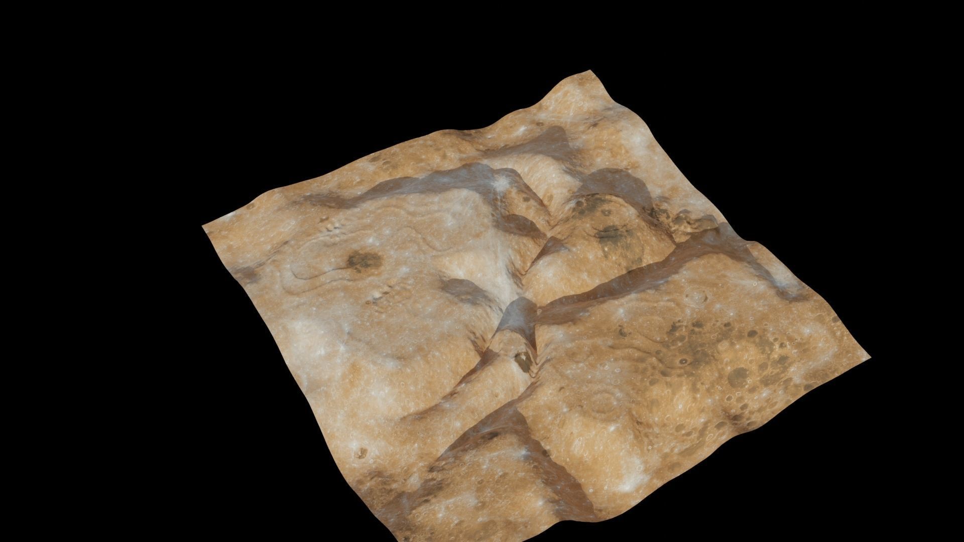 Landscape 3D model piece of rock 3D model_17