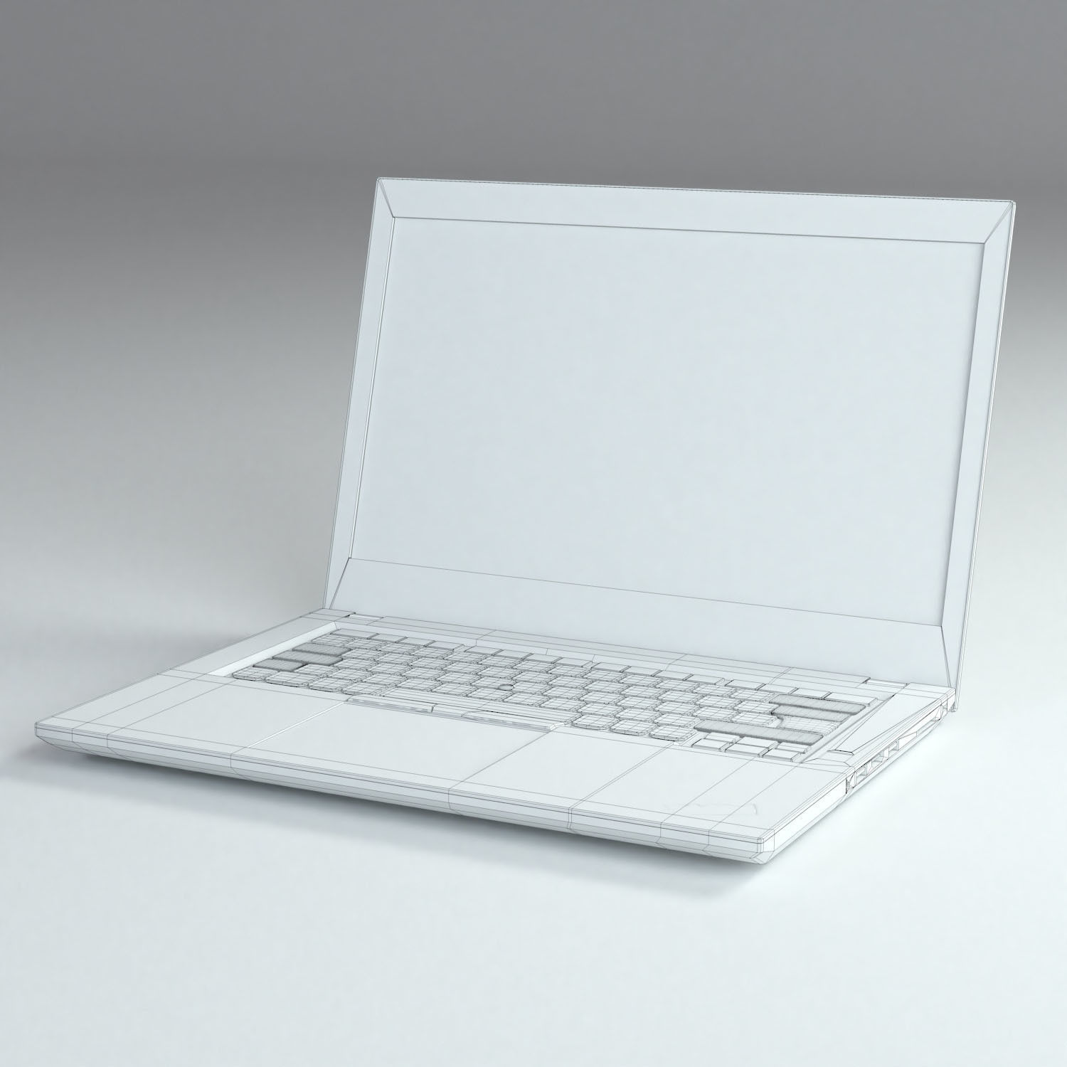 Laptop - ThinkPad T480 Textured 3D model_1