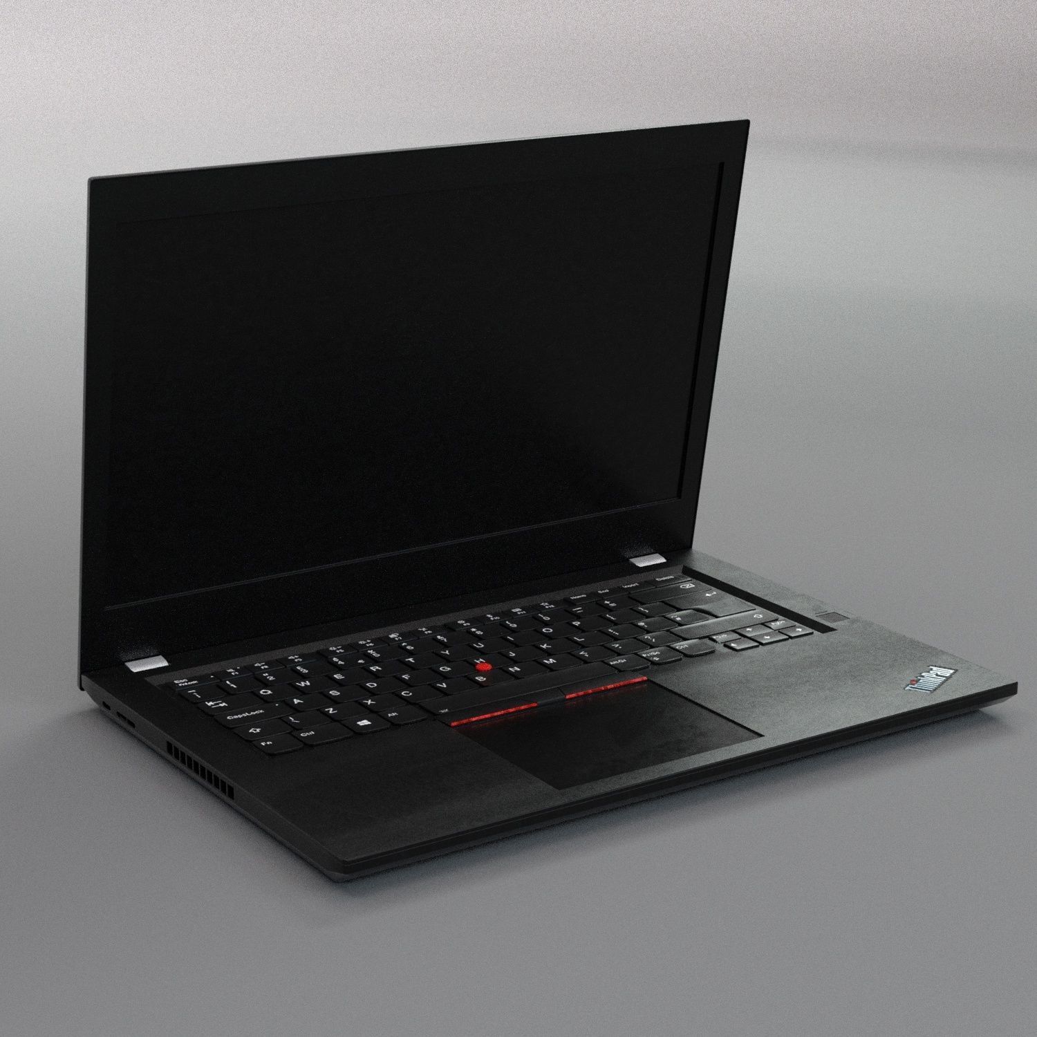 Laptop - ThinkPad T480 Textured 3D model_6