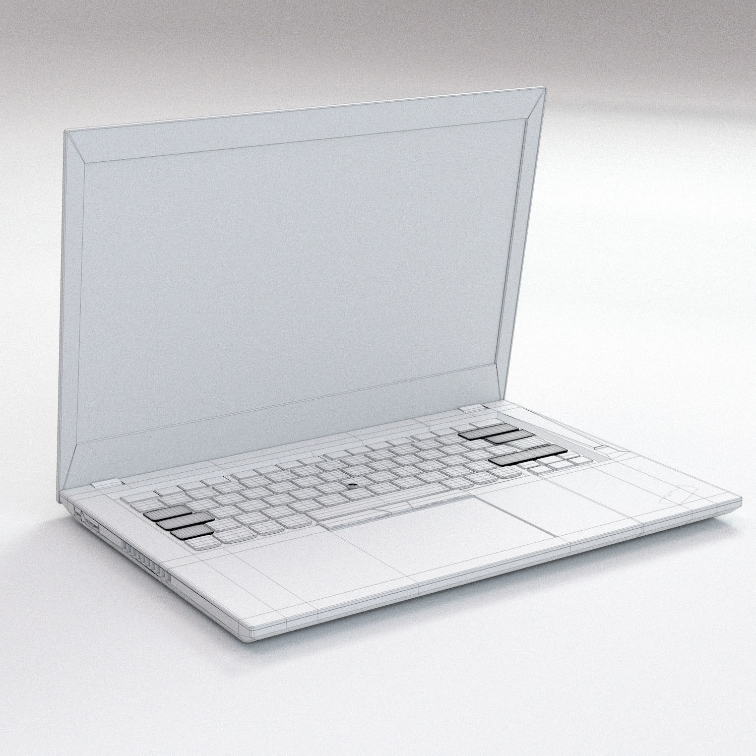 Laptop - ThinkPad T480 Textured 3D model_7