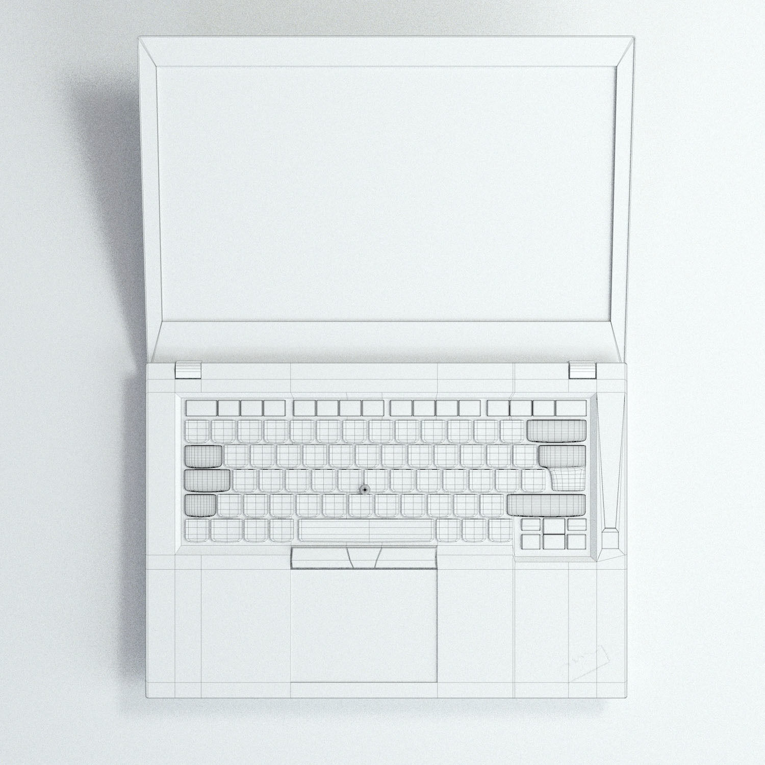 Laptop - ThinkPad T480 Textured 3D model_5