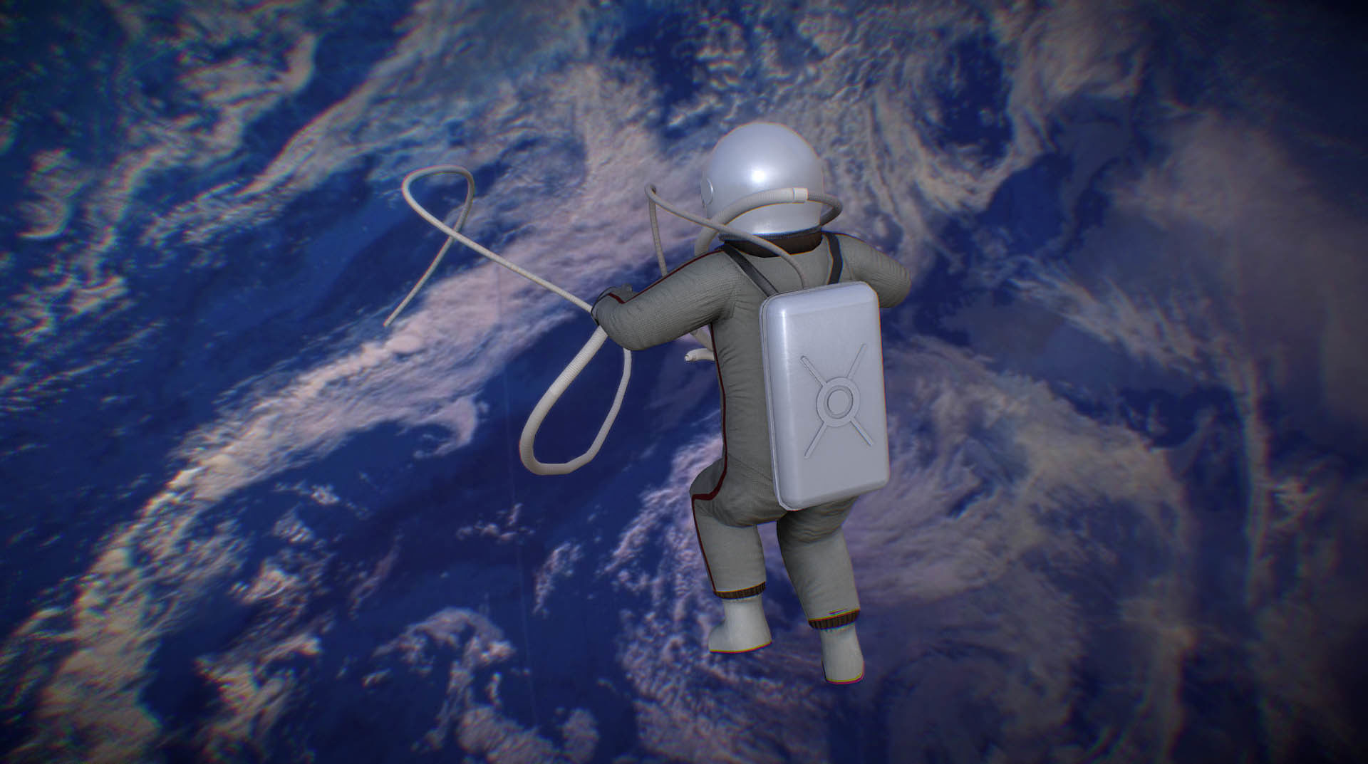 Russian Cosmonaut Voskhod Low-poly 3D model_7