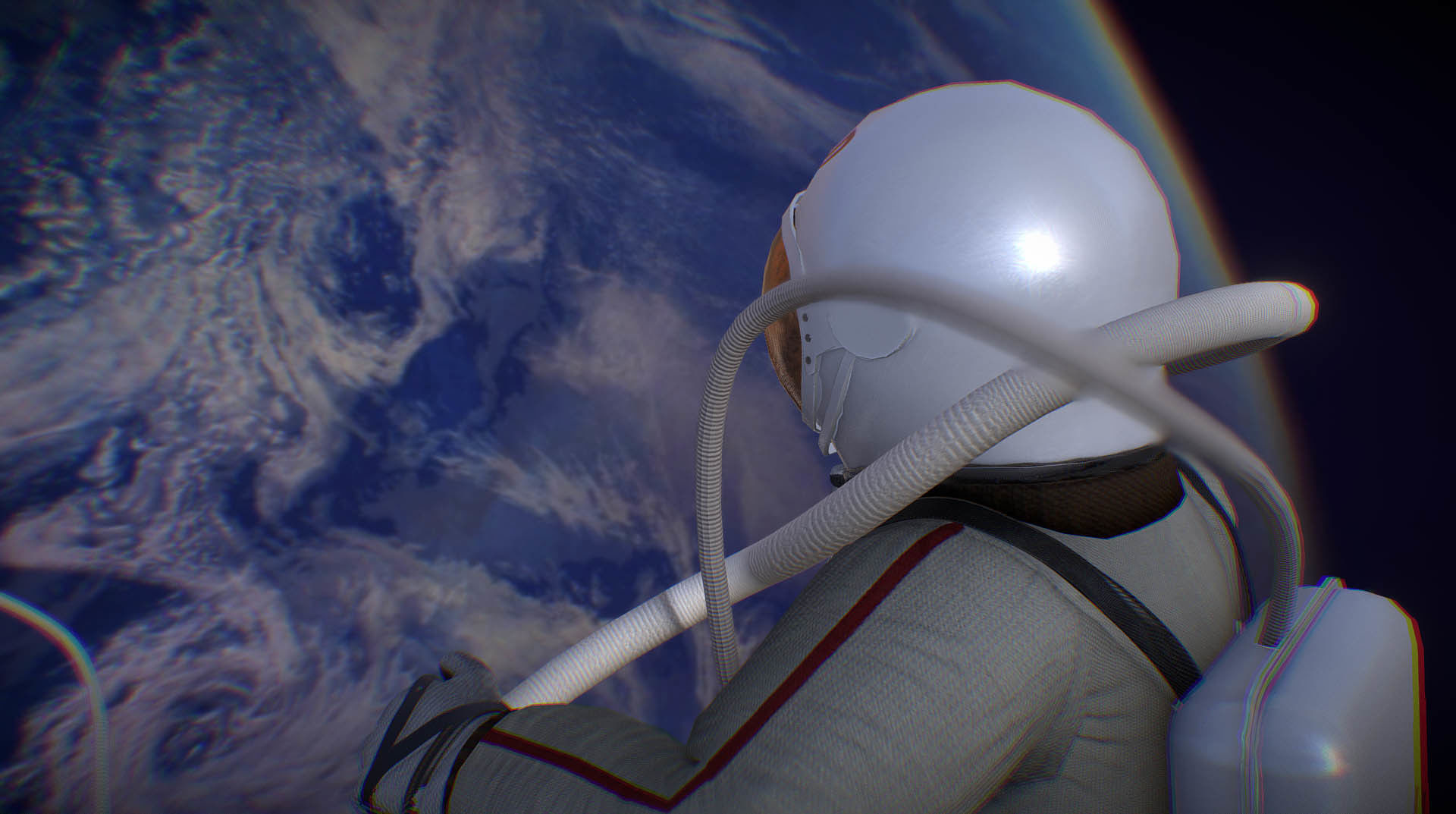 Russian Cosmonaut Voskhod Low-poly 3D model_4