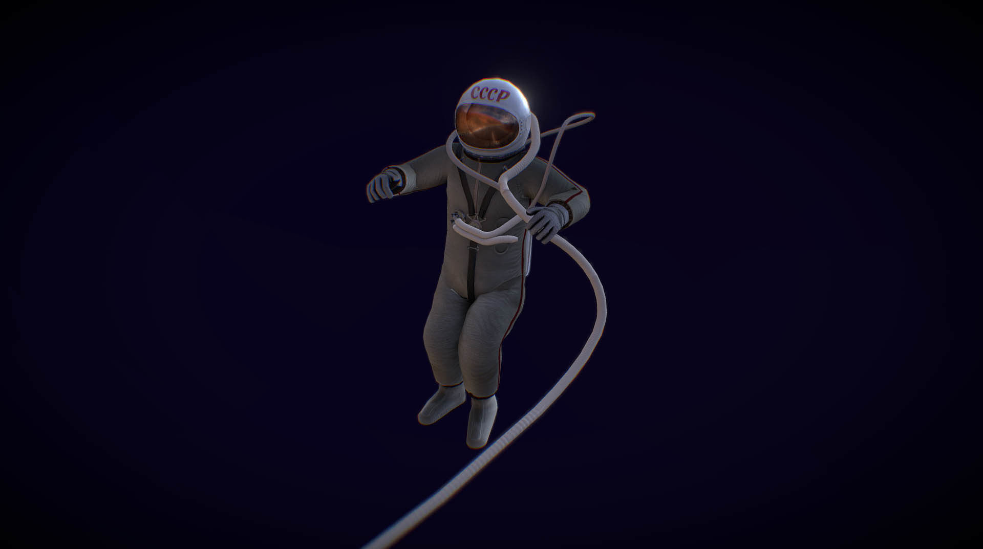 Russian Cosmonaut Voskhod Low-poly 3D model_2