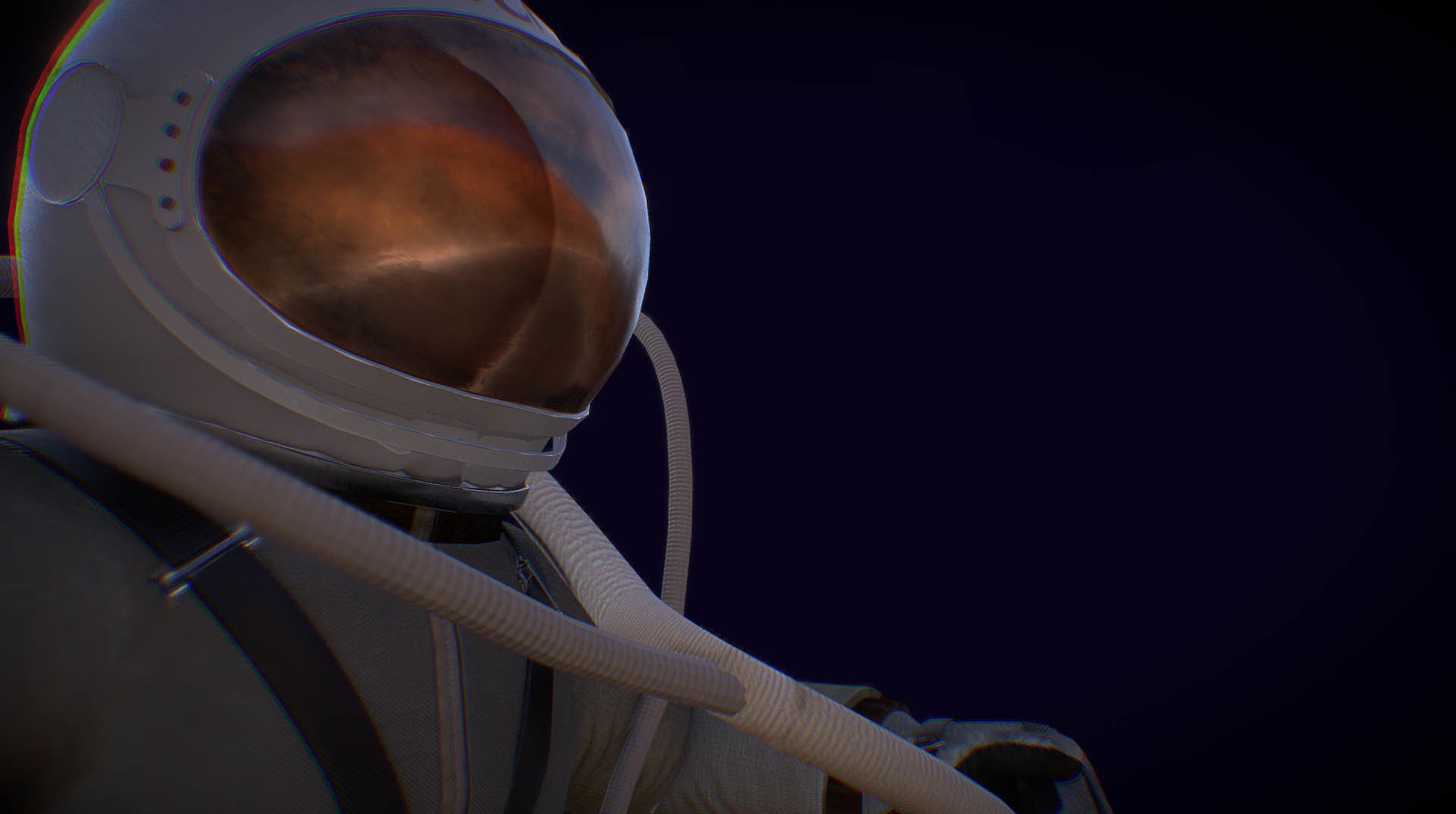 Russian Cosmonaut Voskhod Low-poly 3D model_3