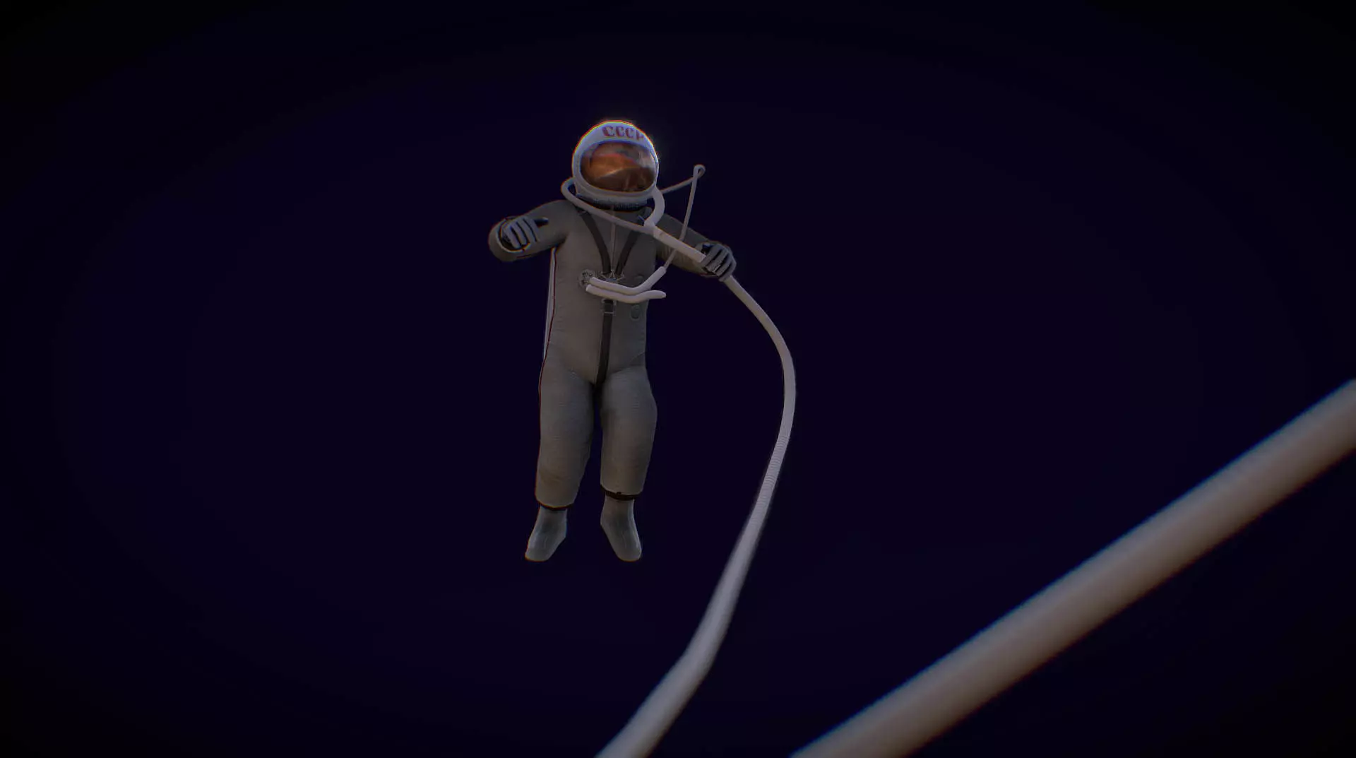 Russian Cosmonaut Voskhod Low-poly 3D model_0