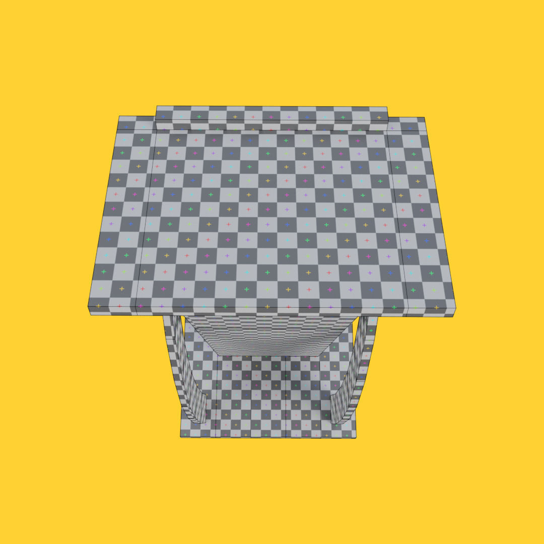 Curved metallic lectern Low-poly 3D model_28