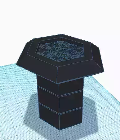 Melted Vader Helmet Display Table 3D print model
