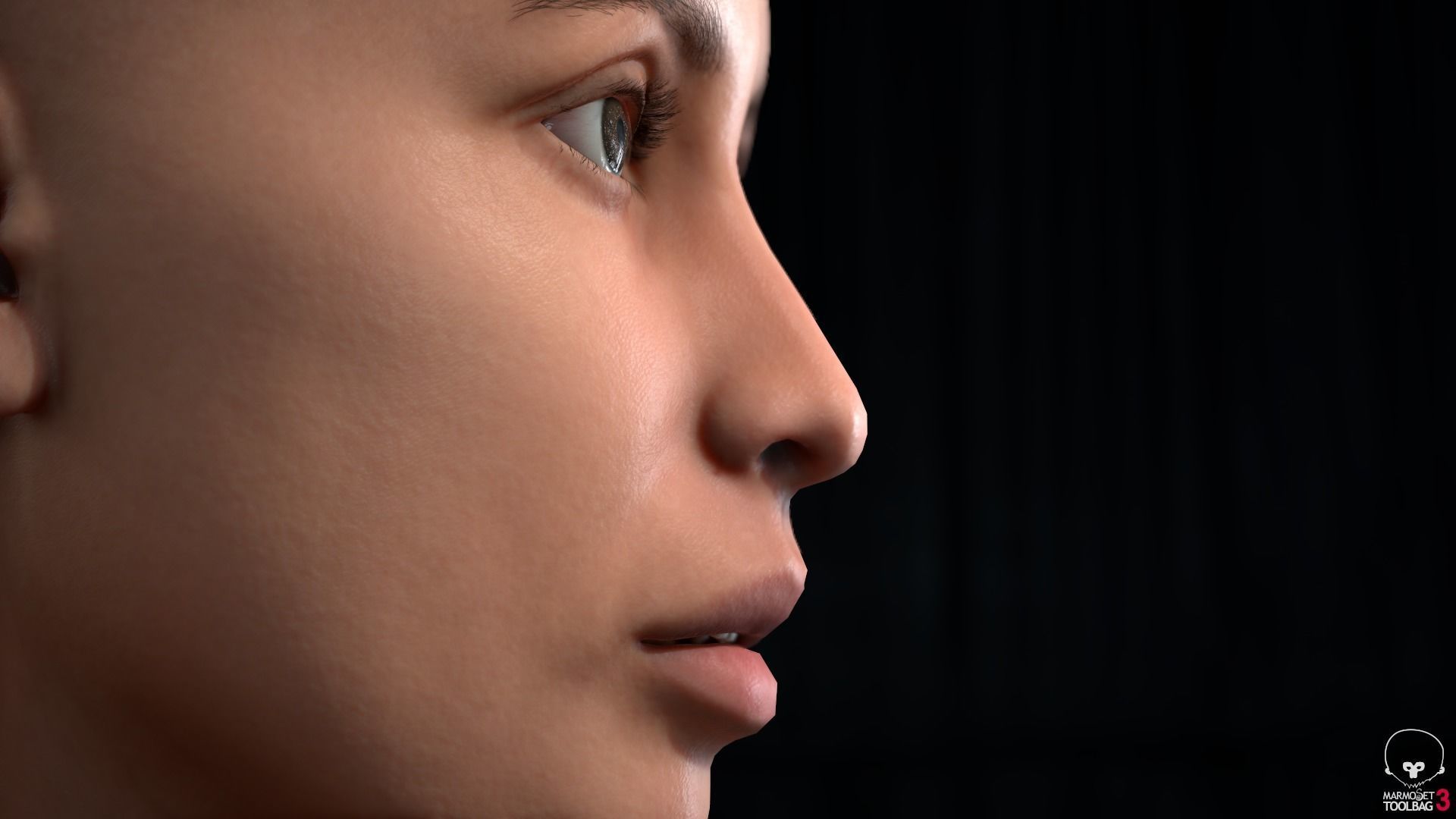 Plus size white woman Low-poly 3D model_20