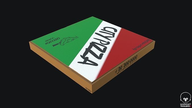 Pizza Box Set PBR Game Ready  Low-poly 3D model 7
