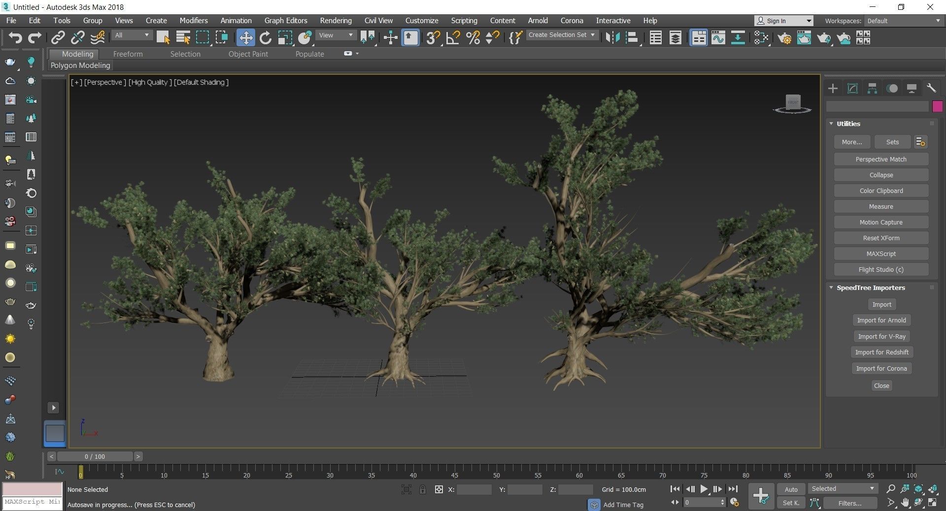 Cedar OfLebanon tree collection 9 trees Models in the scene Low-poly 3D model_2