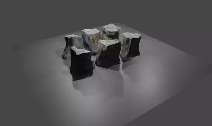 Cliff Rocks For Terrain Game Ready 6pcs