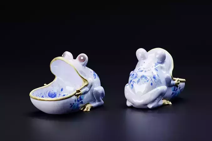 Porcelain Frog 3D print model