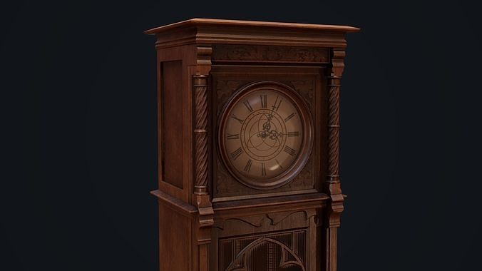 Grandfather Clock - PBR Model Low-poly 3D model