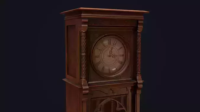 Grandfather Clock - PBR Model