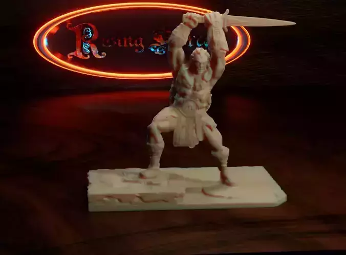 Raged Barbarian 3D print model