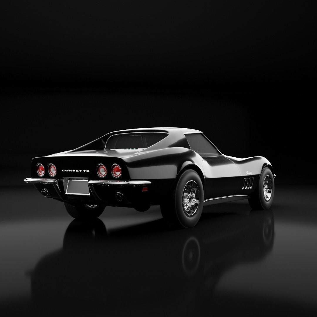 Stingray corvette 3D model_4