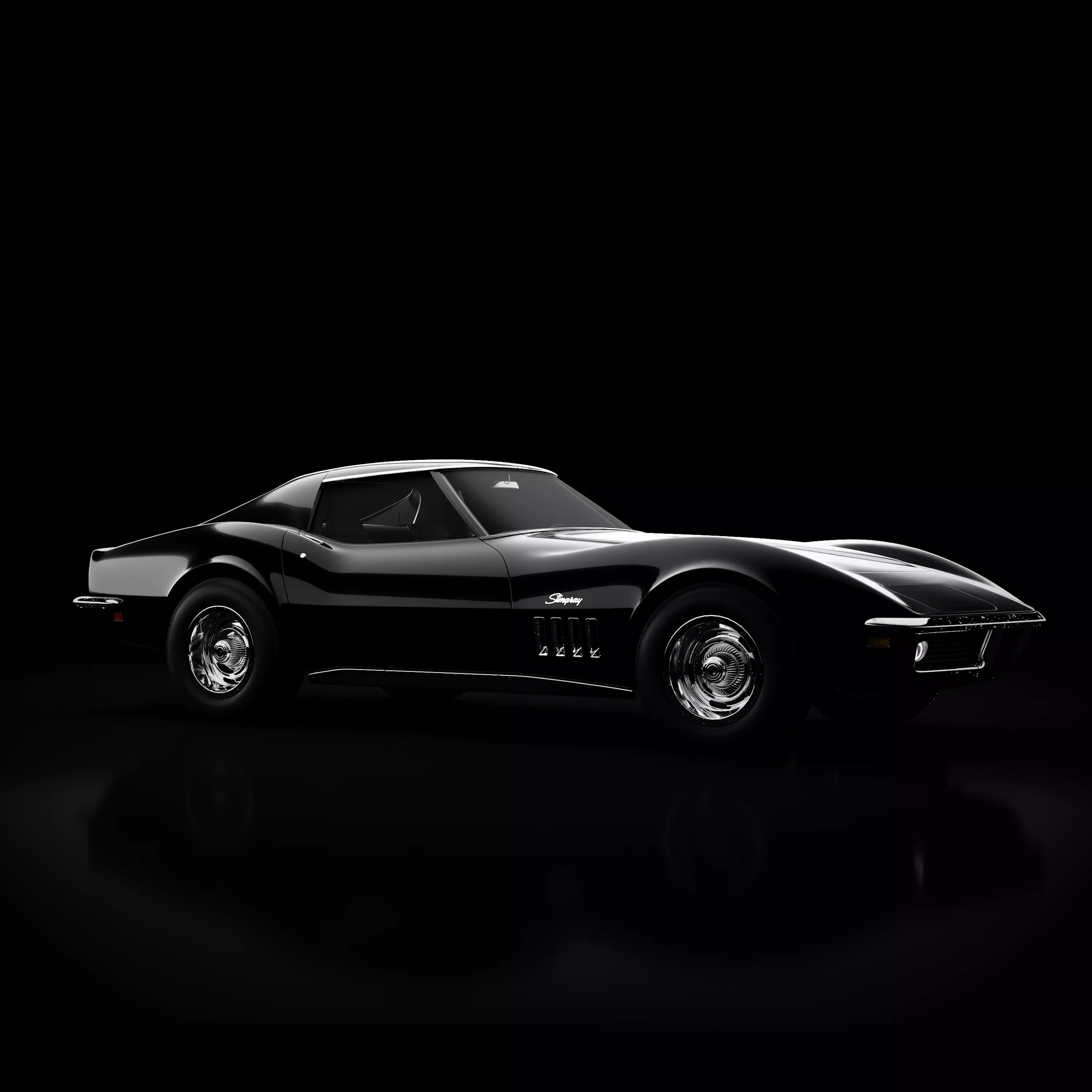Stingray corvette 3D model_0