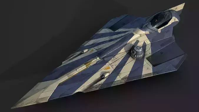 Star Wars Jedi Starfighter - Plo Koon Low-poly 3D model