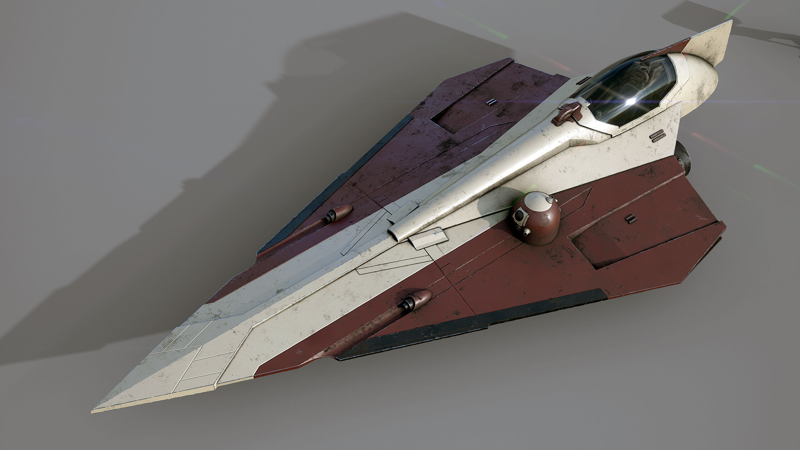 Star Wars Jedi Starfighter - Plo Koon Low-poly 3D model_11